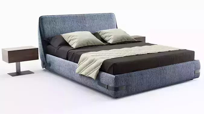 Tape bed by Novamobili - Wai bedside table by Bonaldo