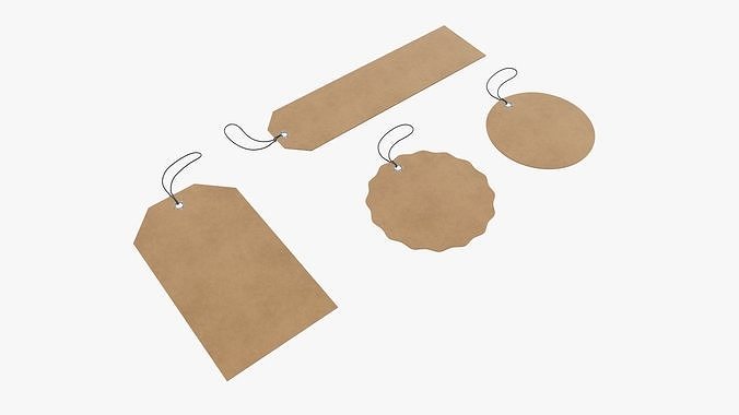 Gift tags Christmas 3D model