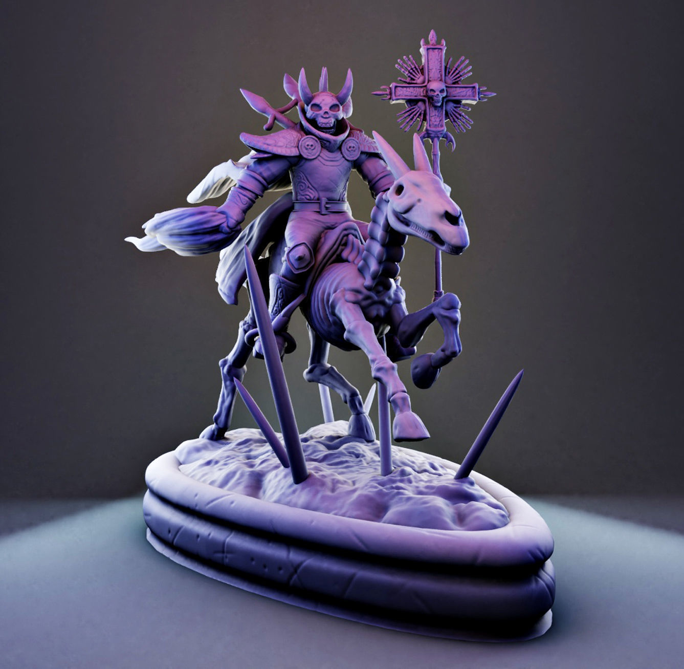 Necro horseman 3D print model_2