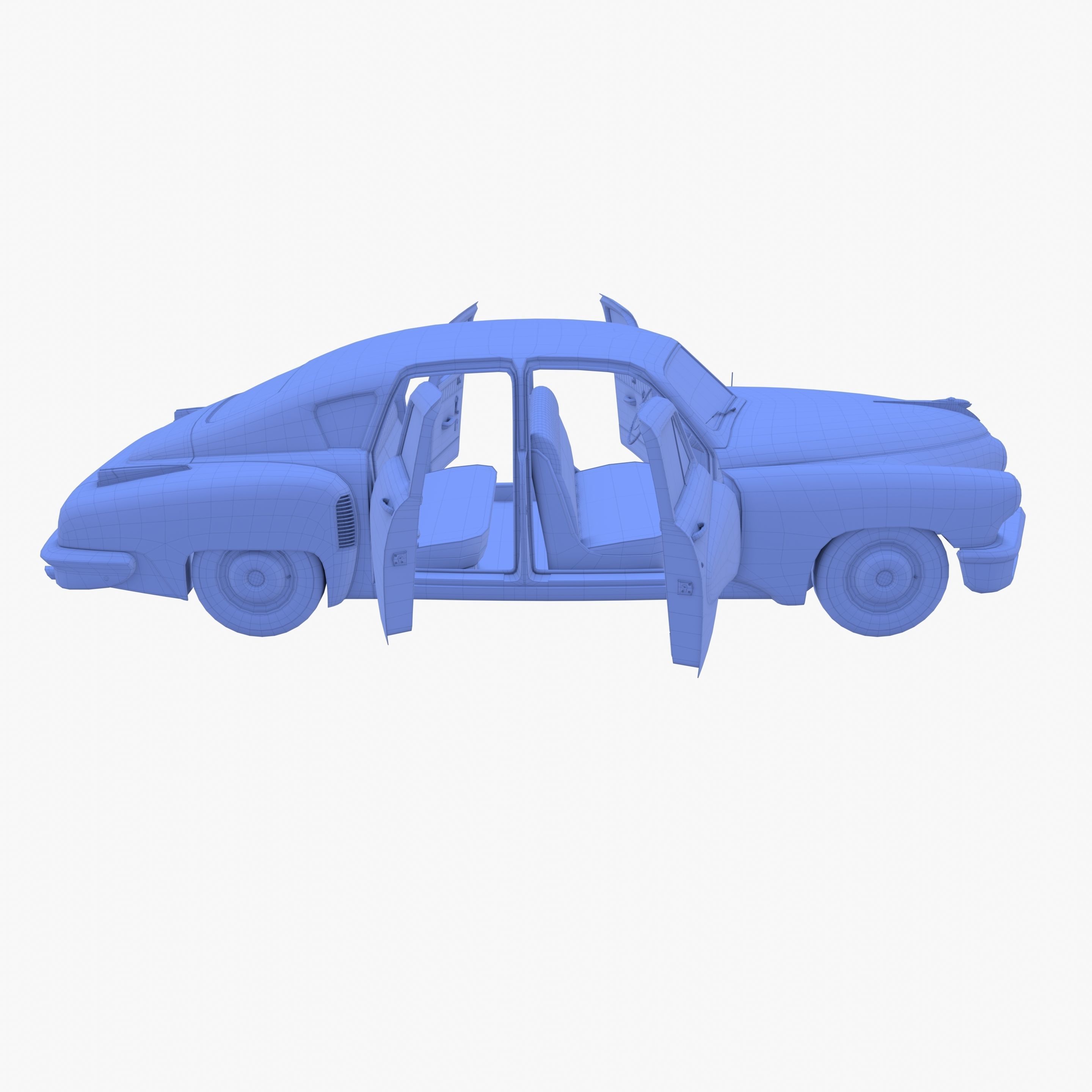 Generic 40s Sedan with interior 3D model_35