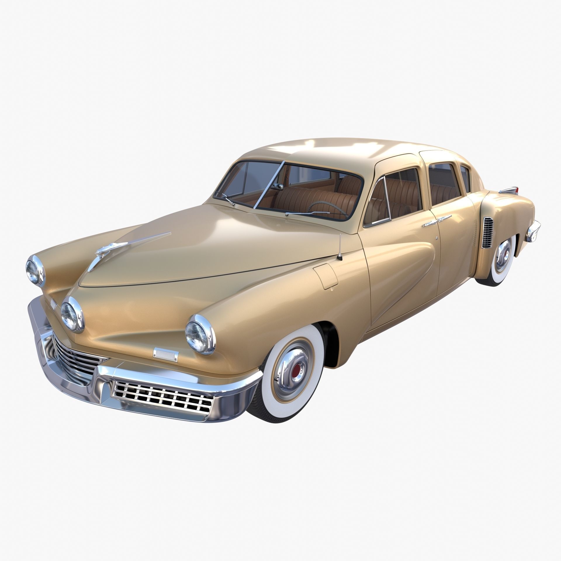 Generic 40s Sedan with interior 3D model_15