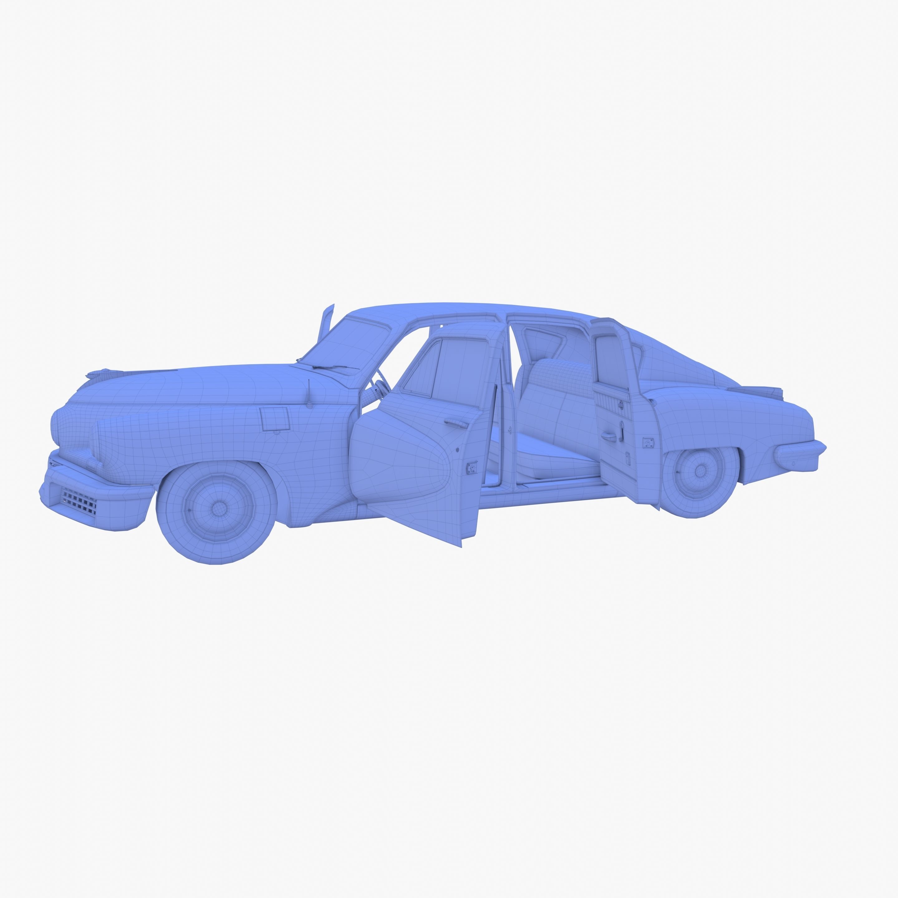 Generic 40s Sedan with interior 3D model_30