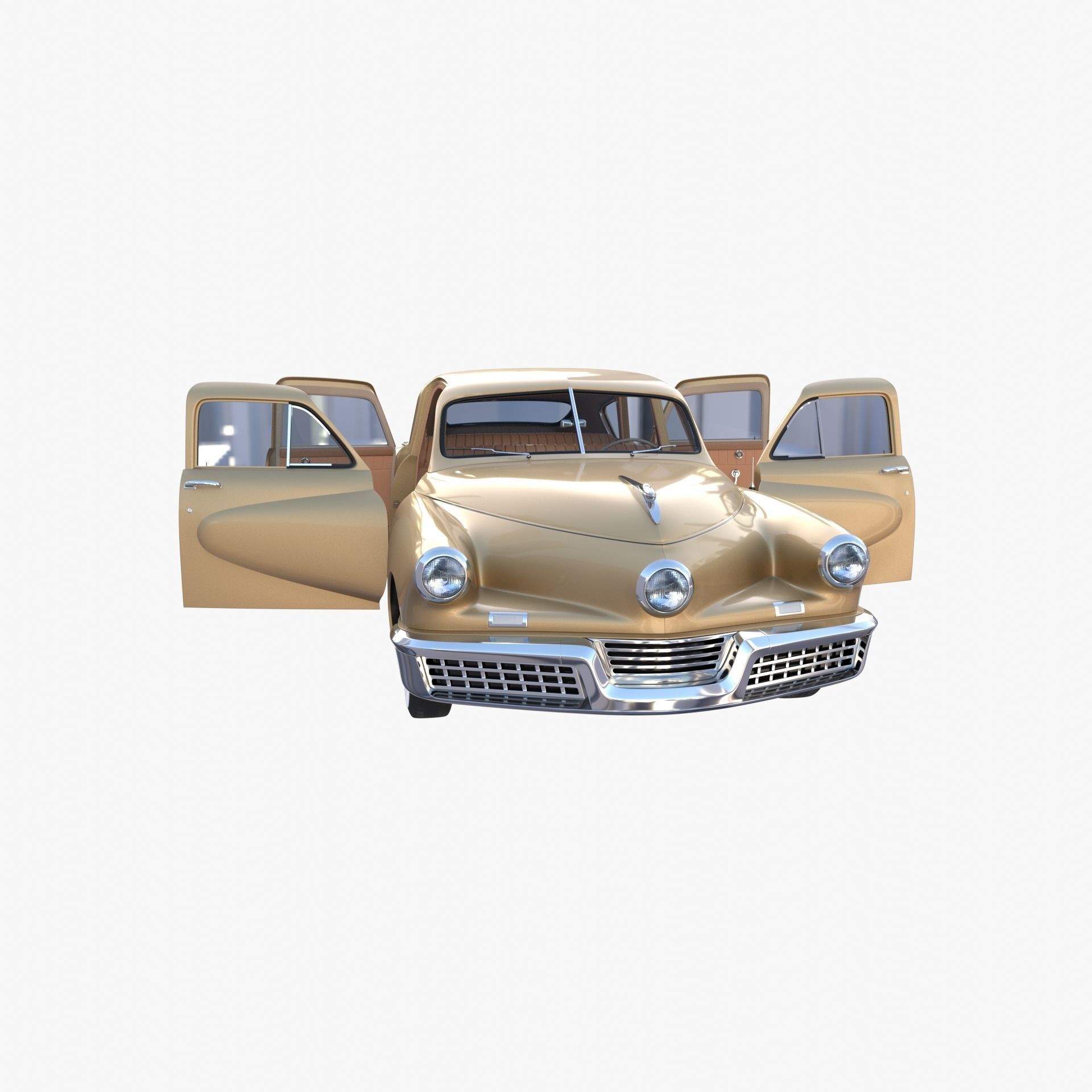 Generic 40s Sedan with interior 3D model_23