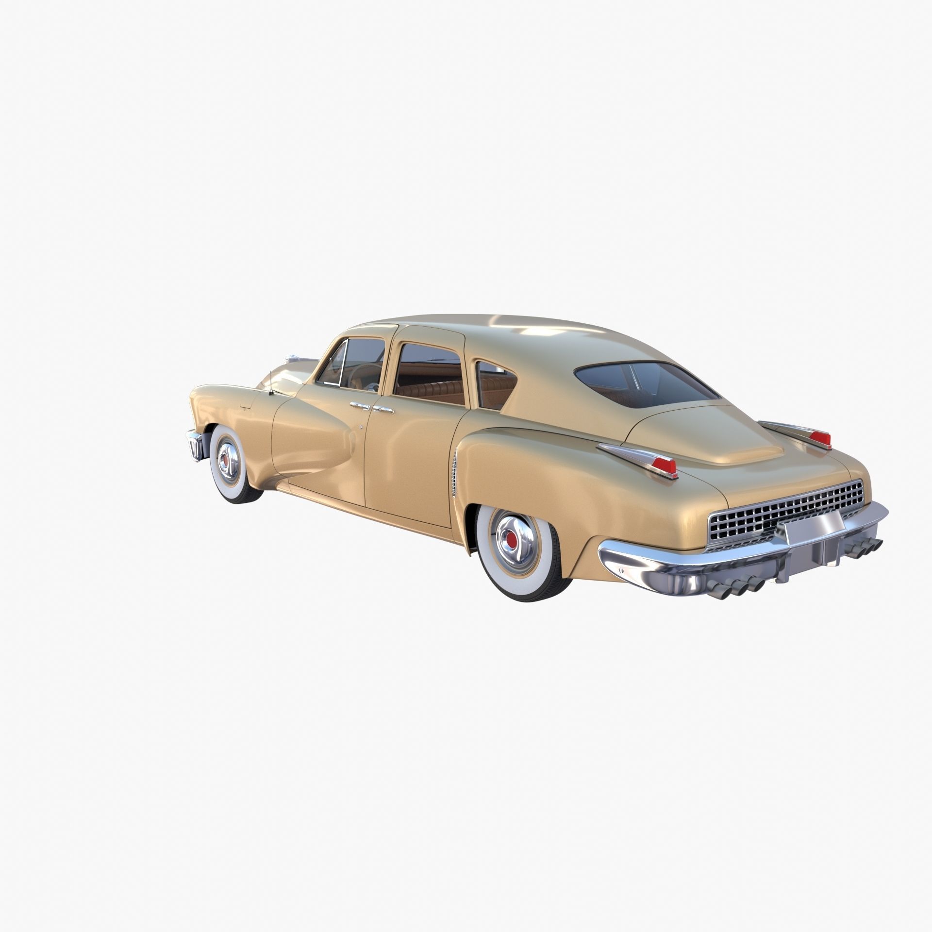 Generic 40s Sedan with interior 3D model_5