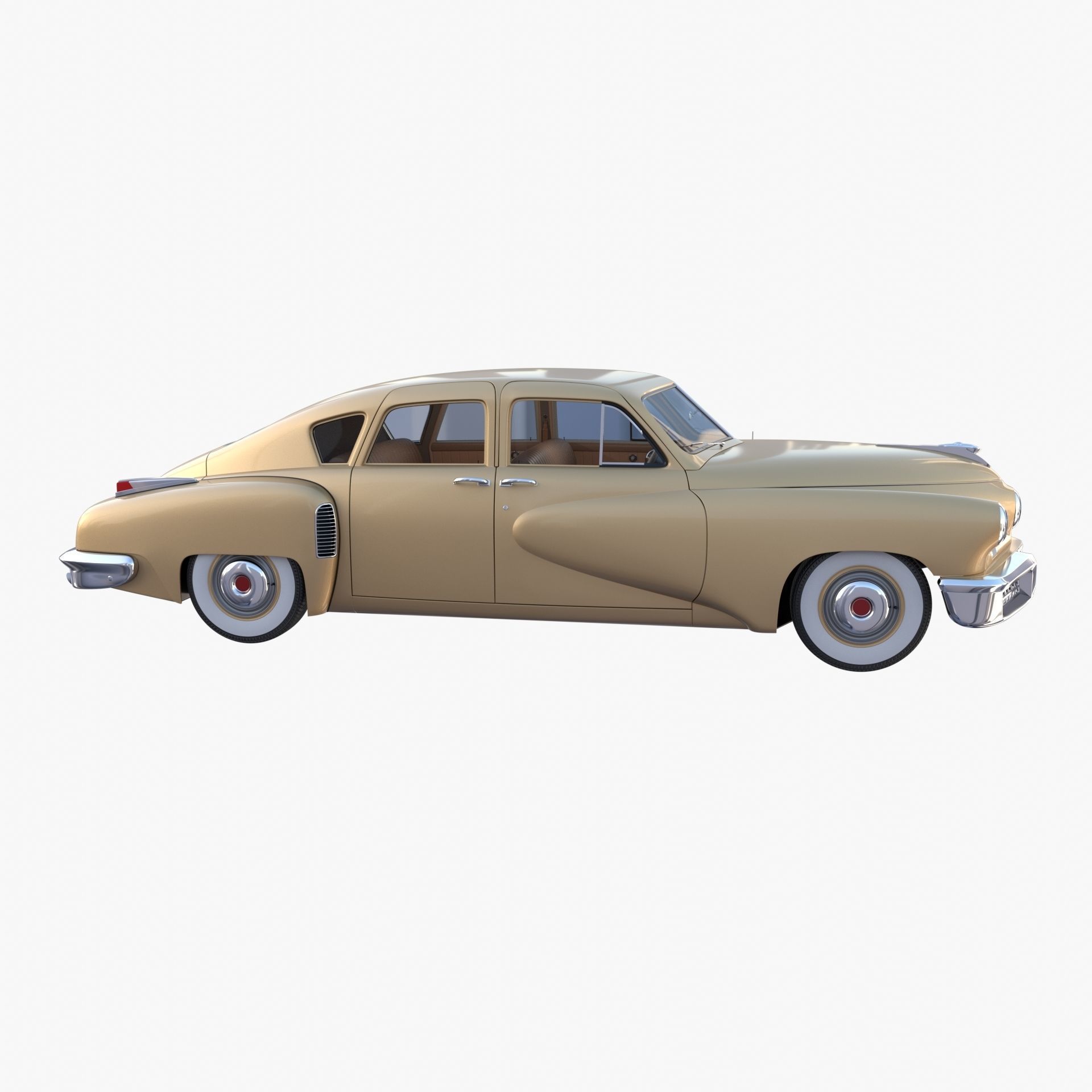 Generic 40s Sedan with interior 3D model_7