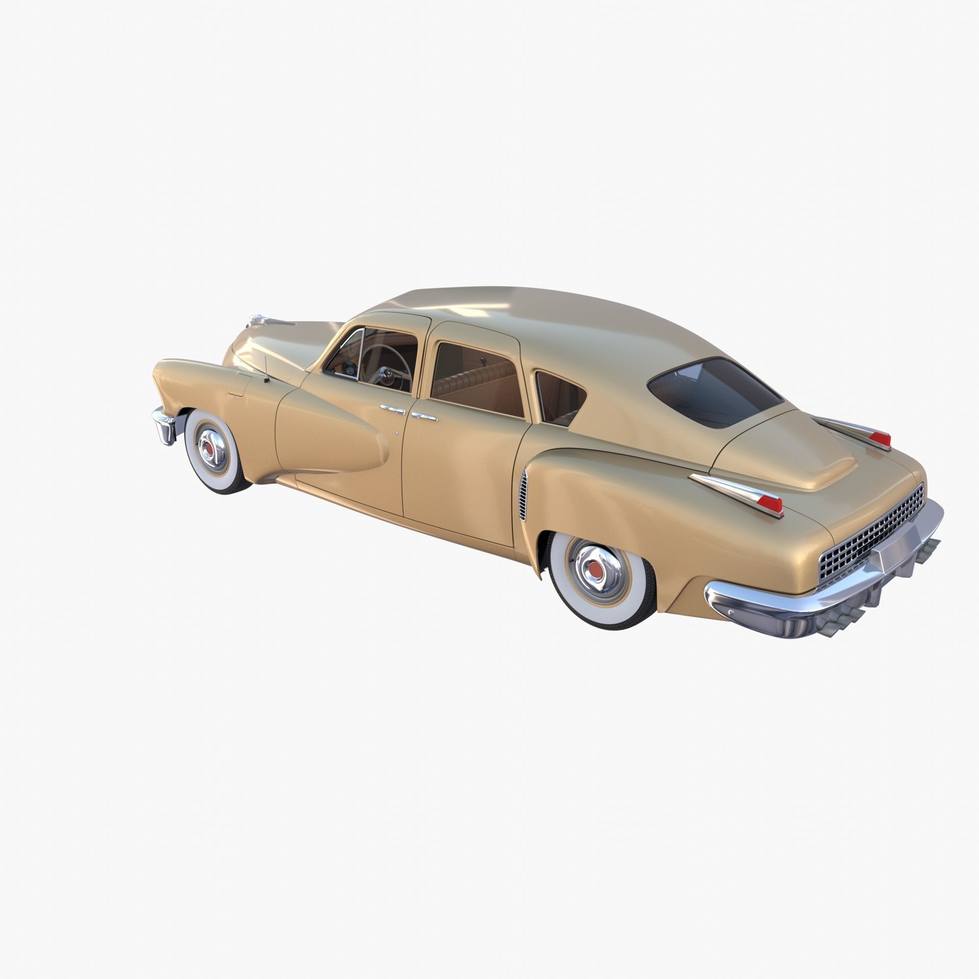 Generic 40s Sedan with interior 3D model_10