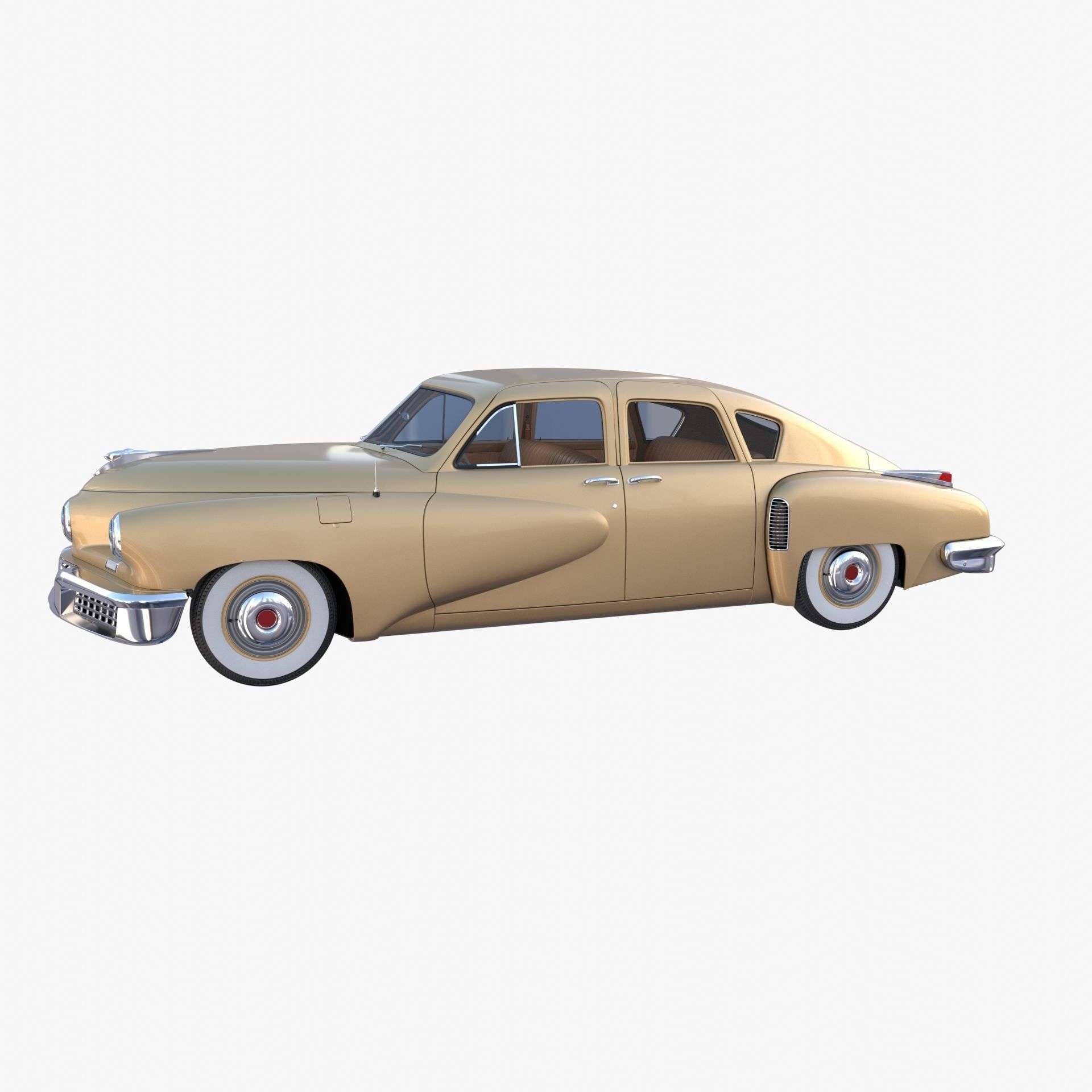 Generic 40s Sedan with interior 3D model_4