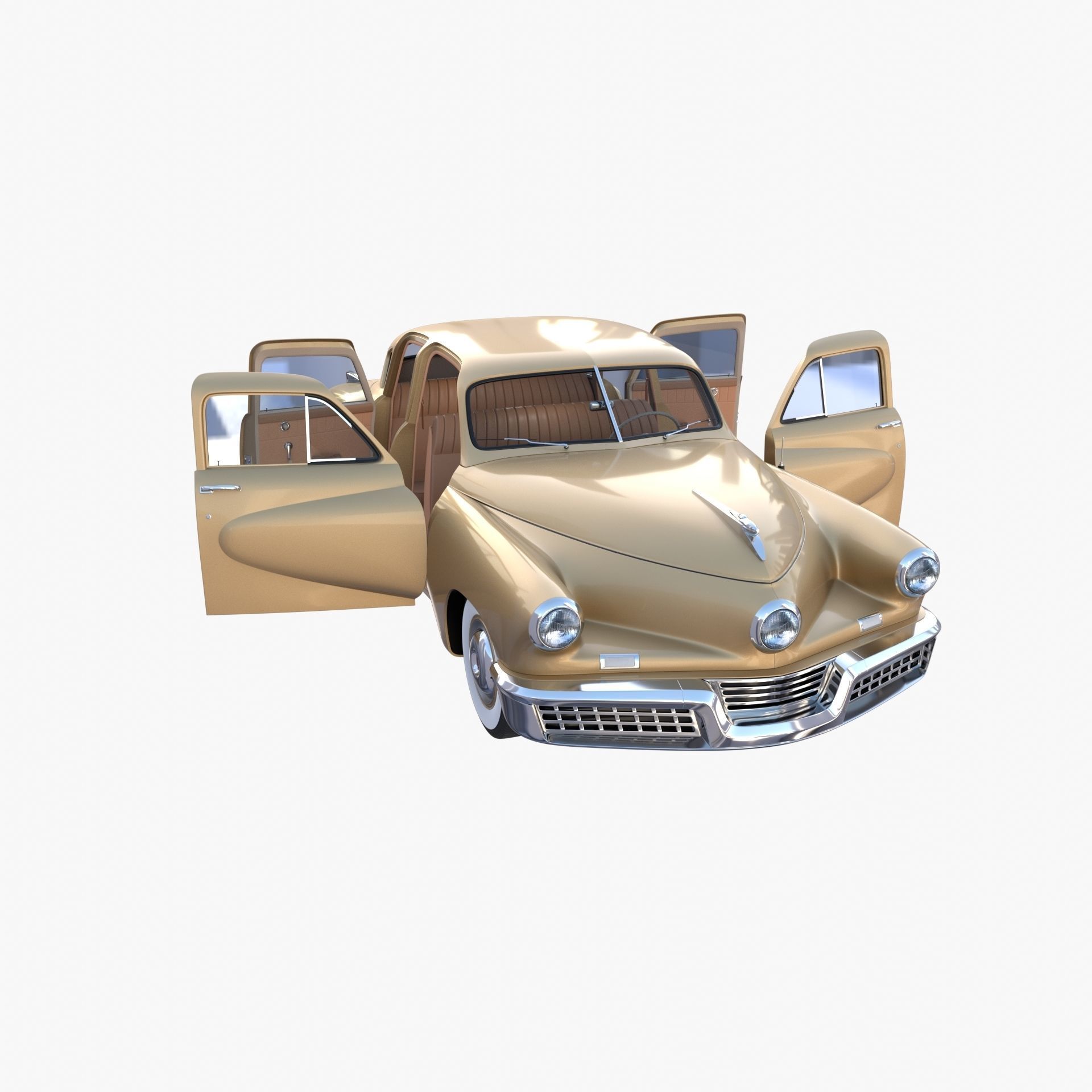 Generic 40s Sedan with interior 3D model_27