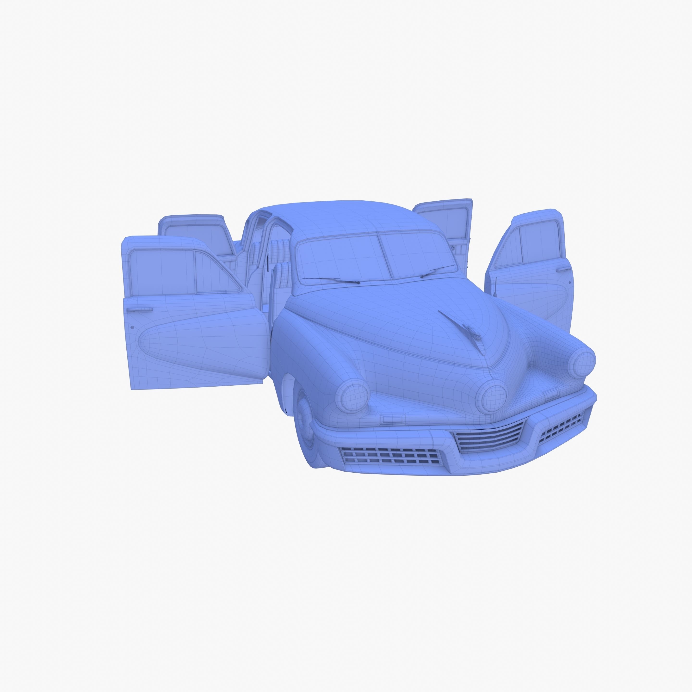 Generic 40s Sedan with interior 3D model_36