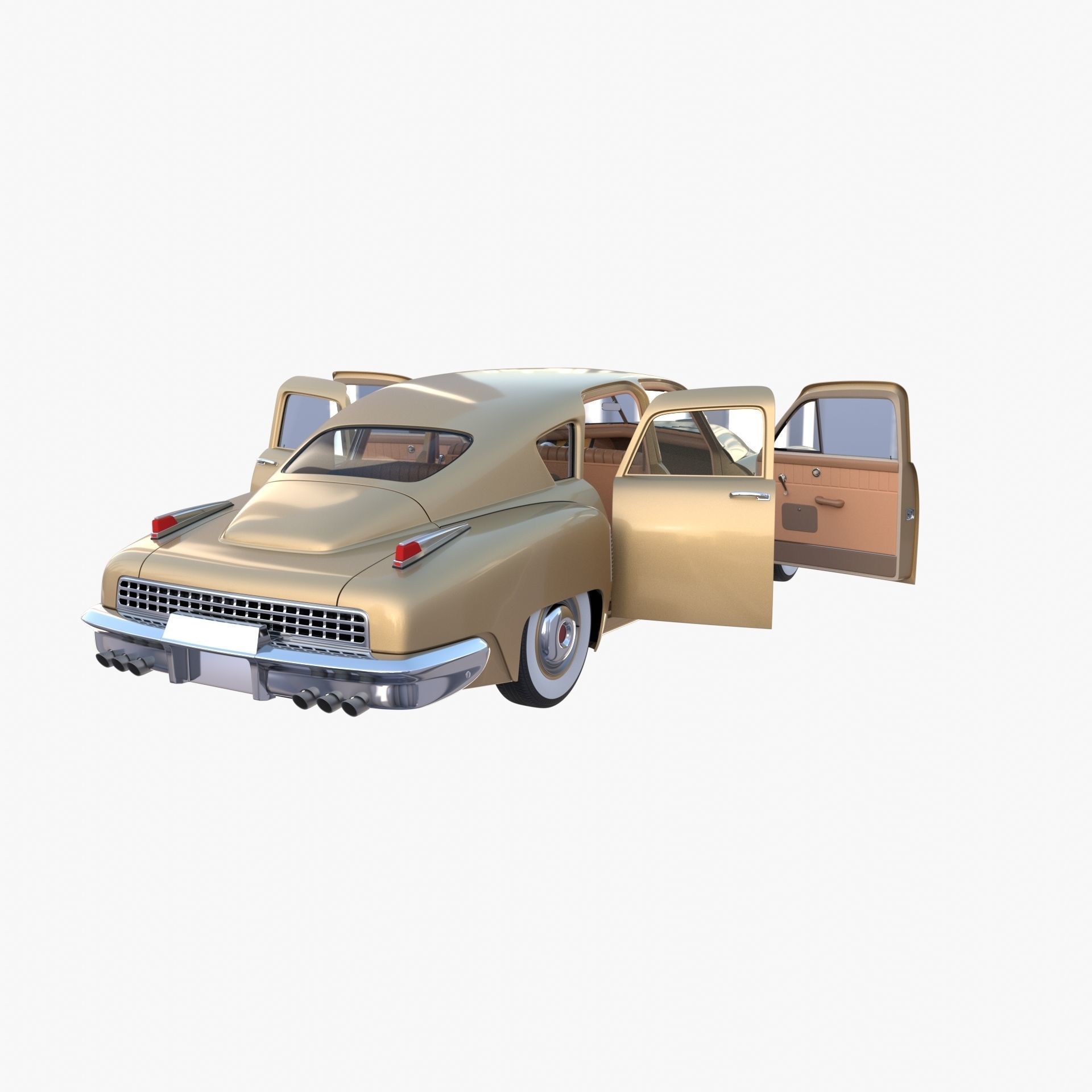 Generic 40s Sedan with interior 3D model_21