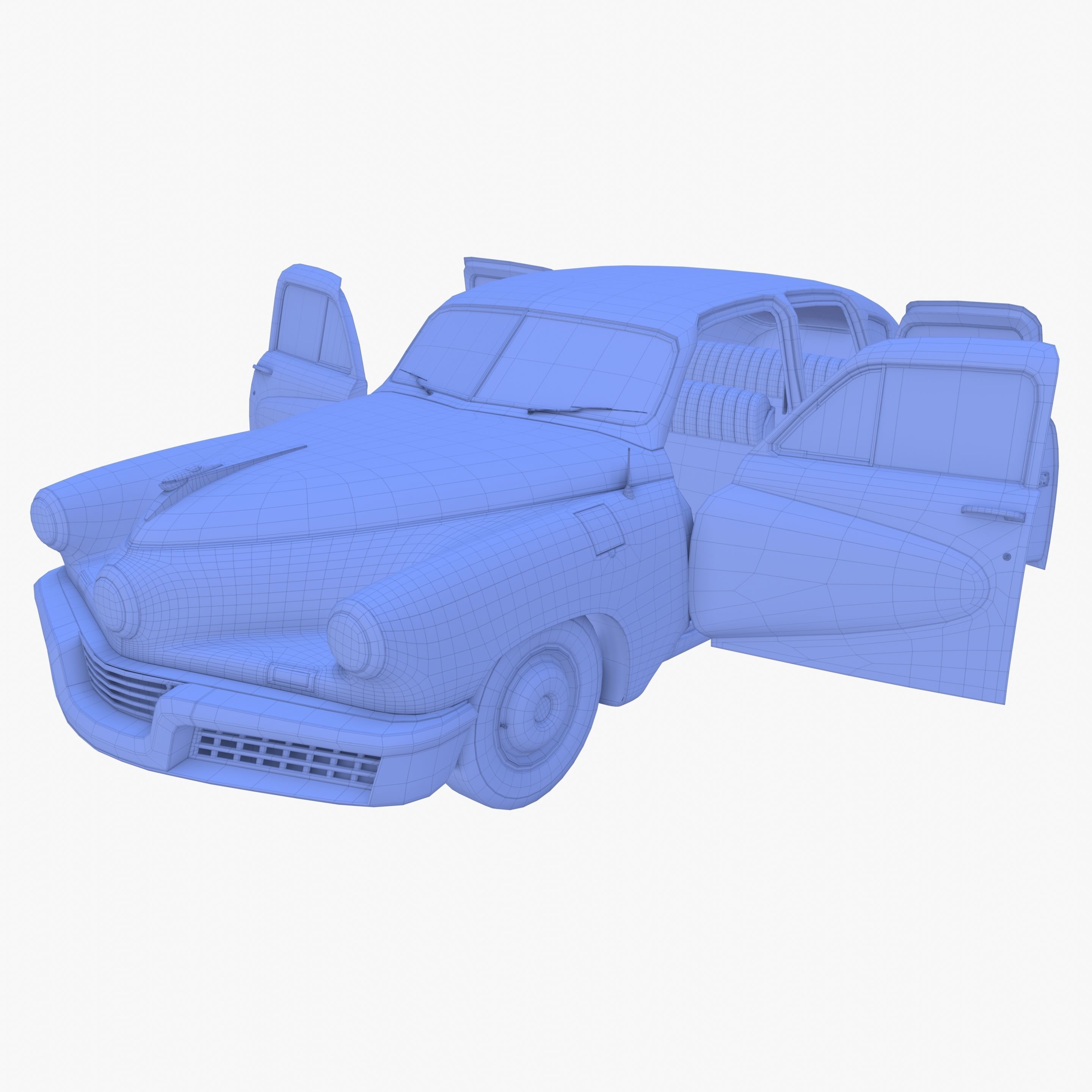 Generic 40s Sedan with interior 3D model_38