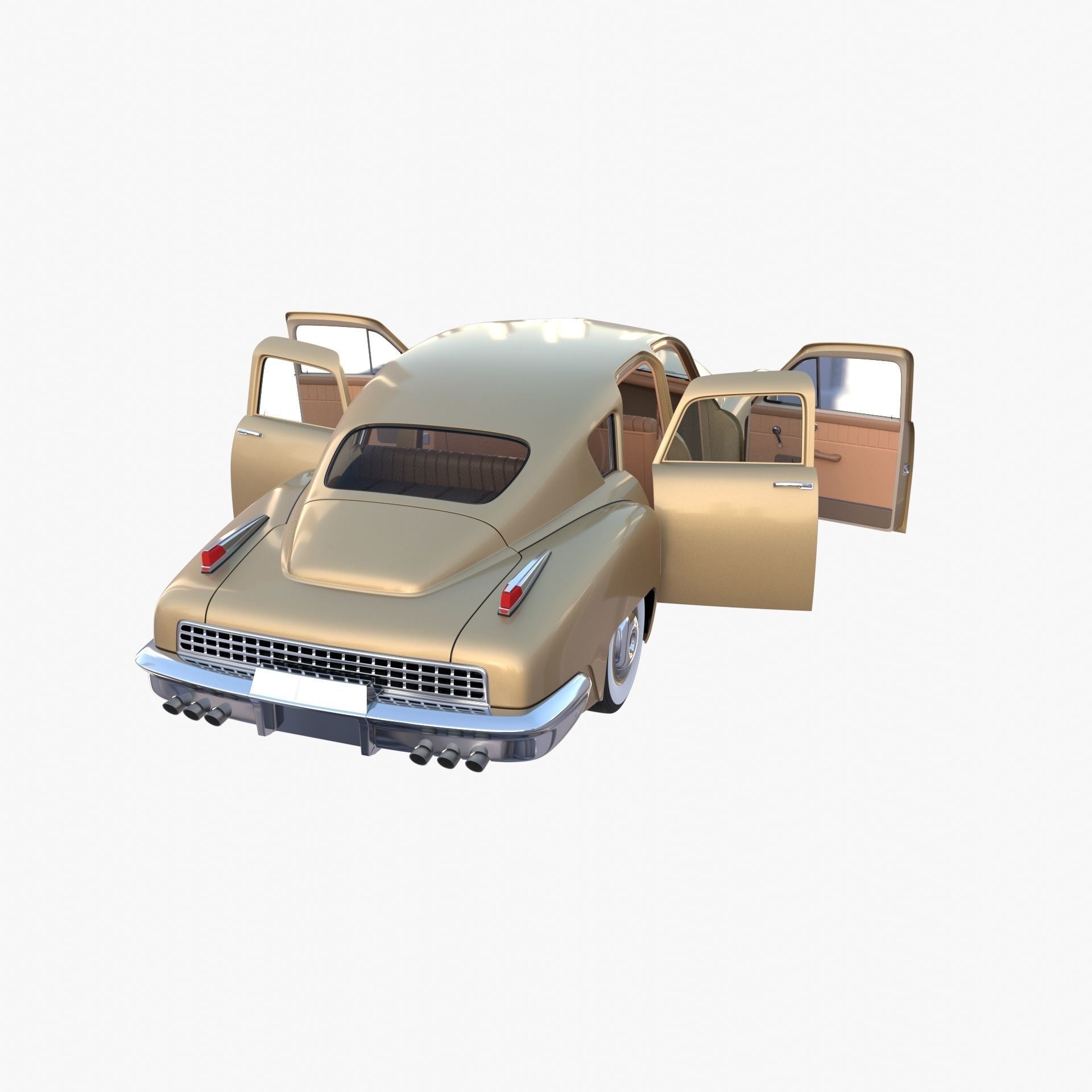 Generic 40s Sedan with interior 3D model_25