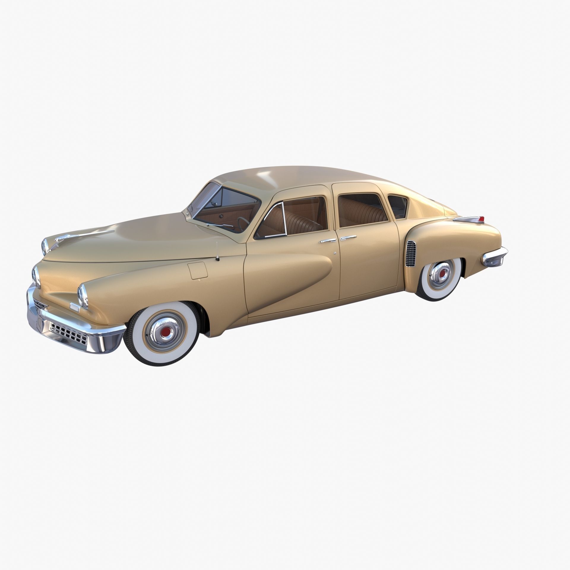 Generic 40s Sedan with interior 3D model_9