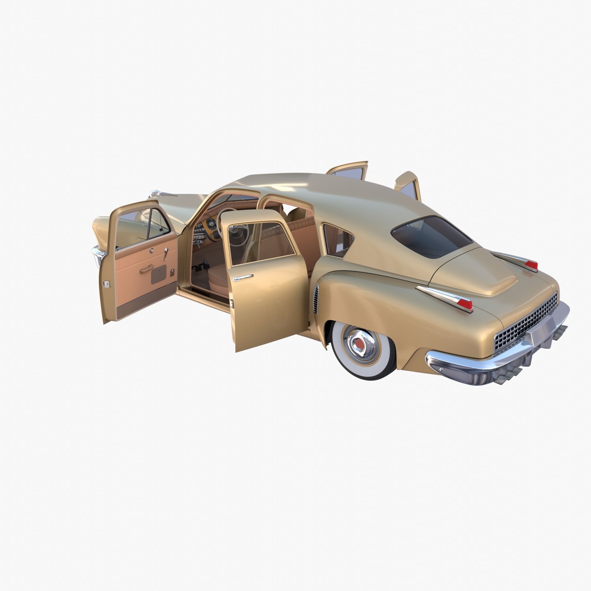 Generic 40s Sedan with interior 3D model_24