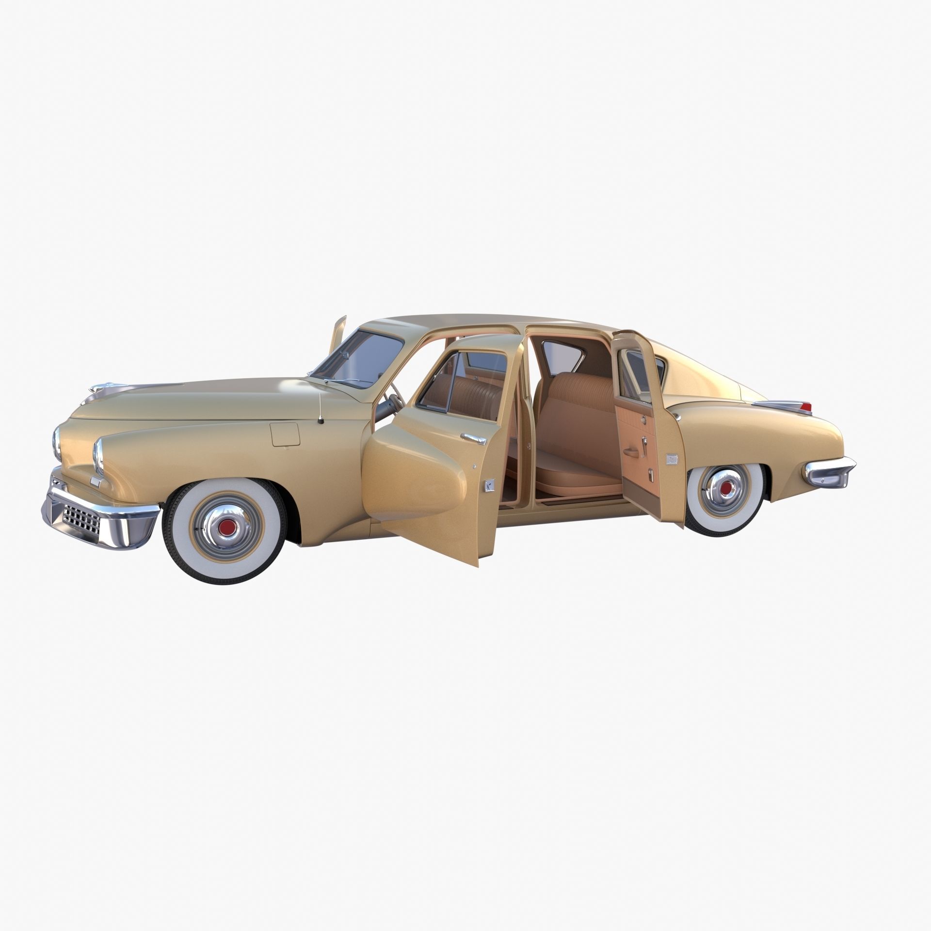 Generic 40s Sedan with interior 3D model_19