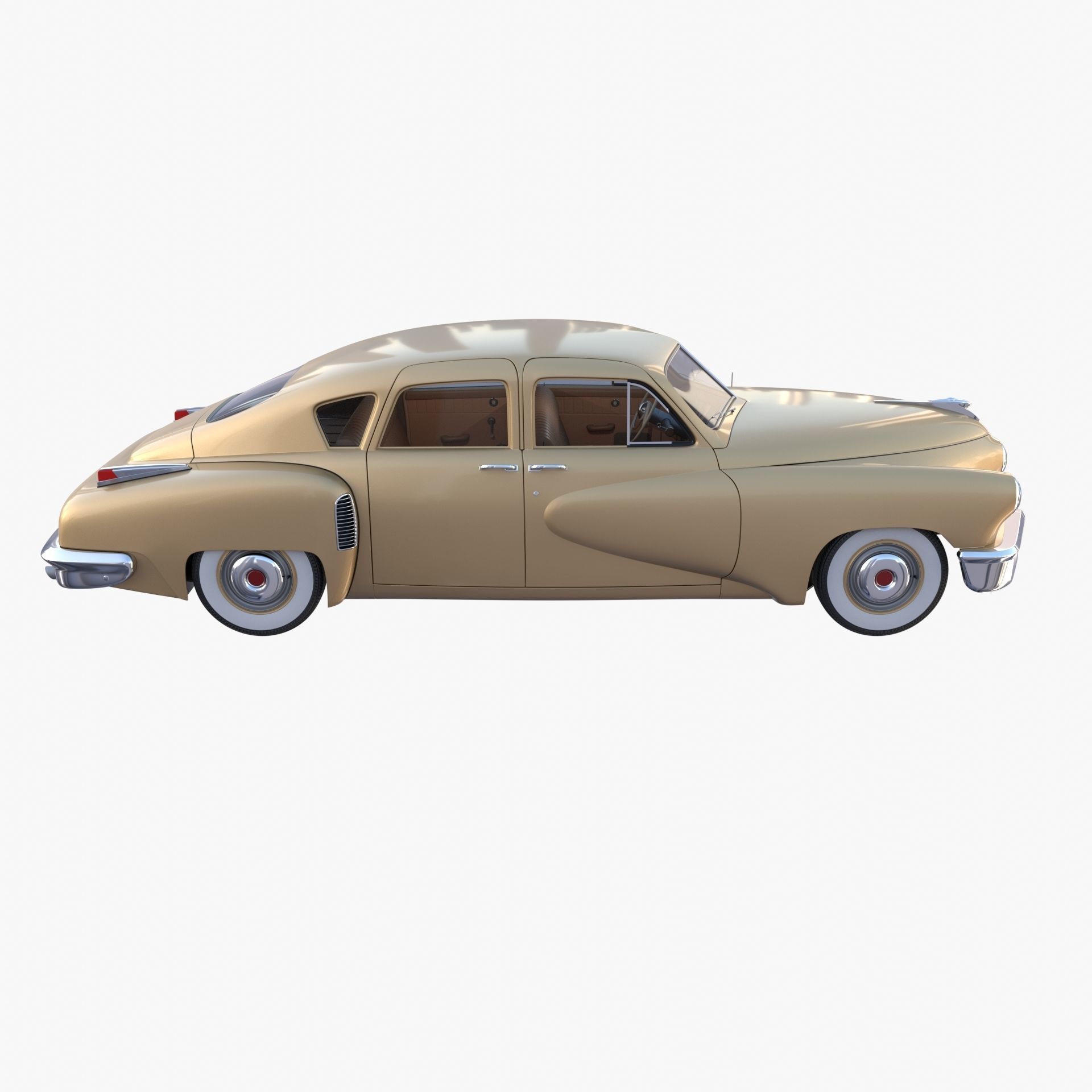 Generic 40s Sedan with interior 3D model_12