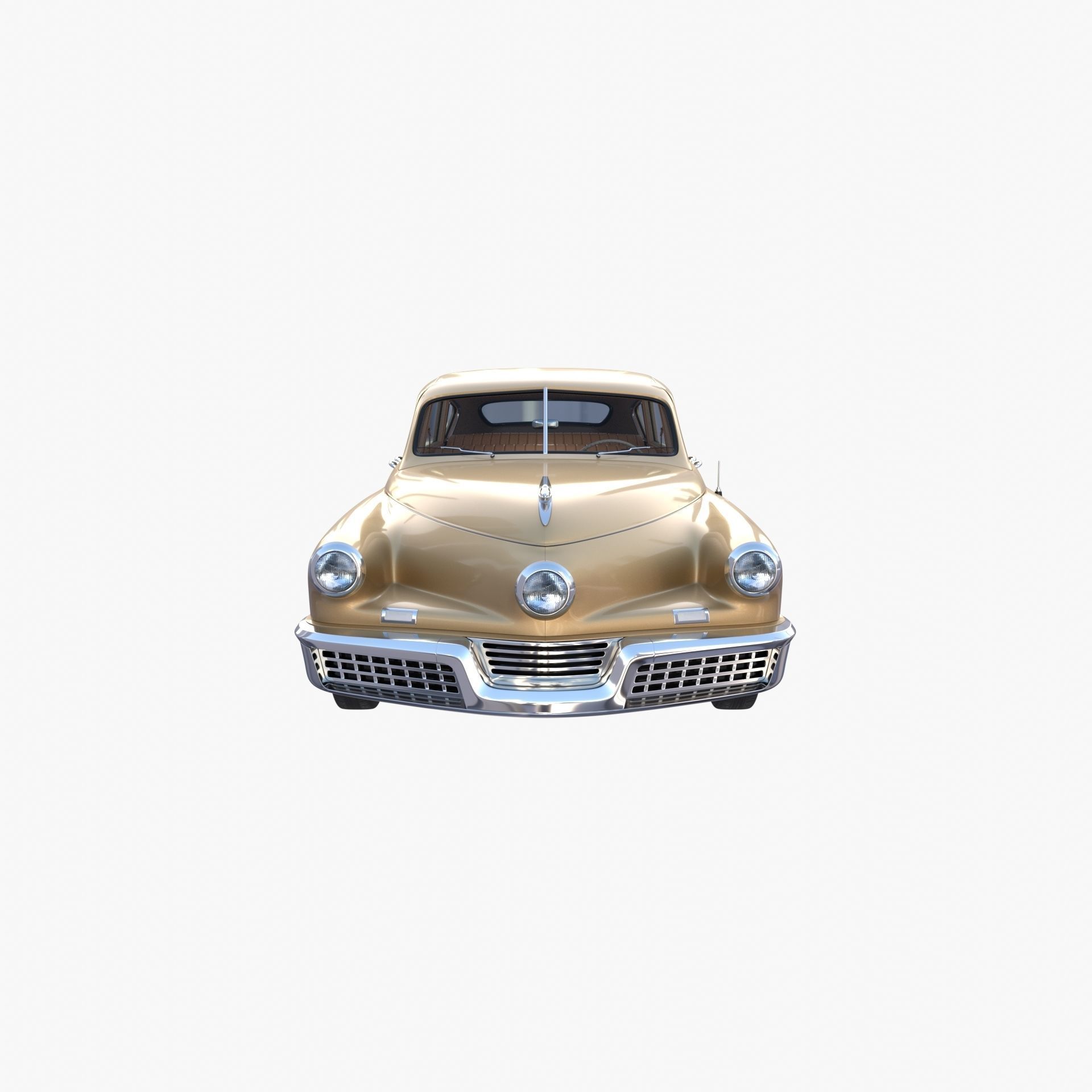 Generic 40s Sedan with interior 3D model_3