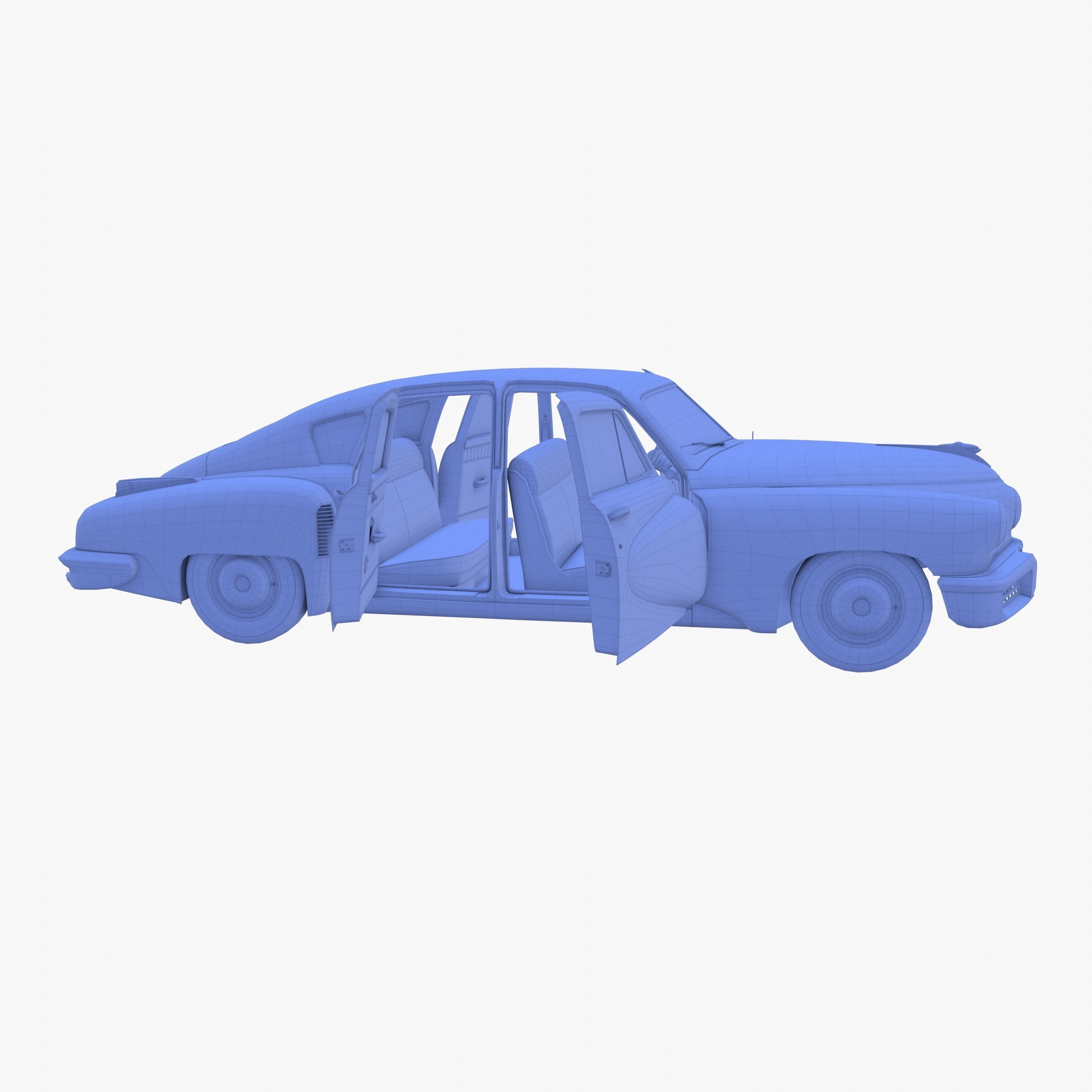 Generic 40s Sedan with interior 3D model_32