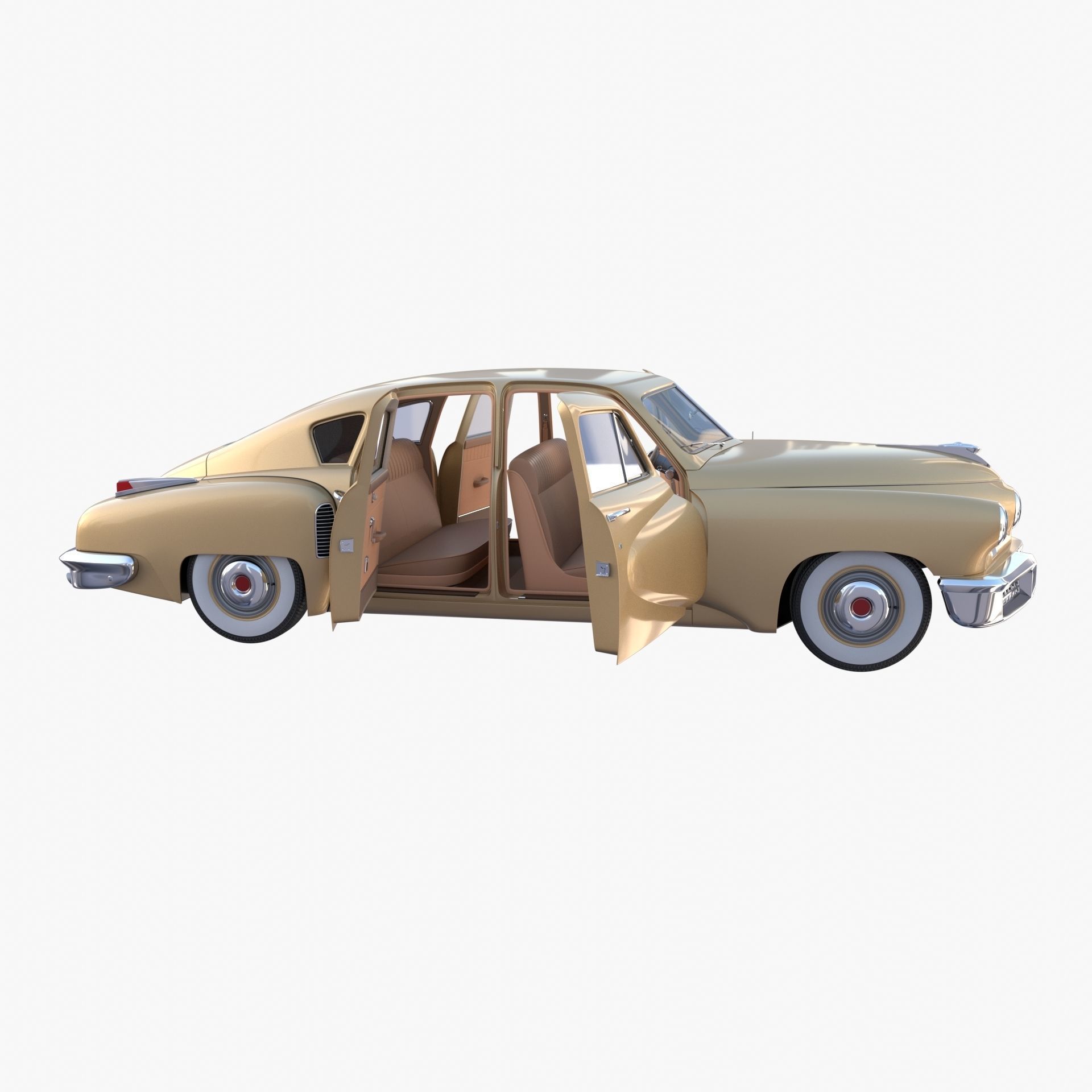 Generic 40s Sedan with interior 3D model_22
