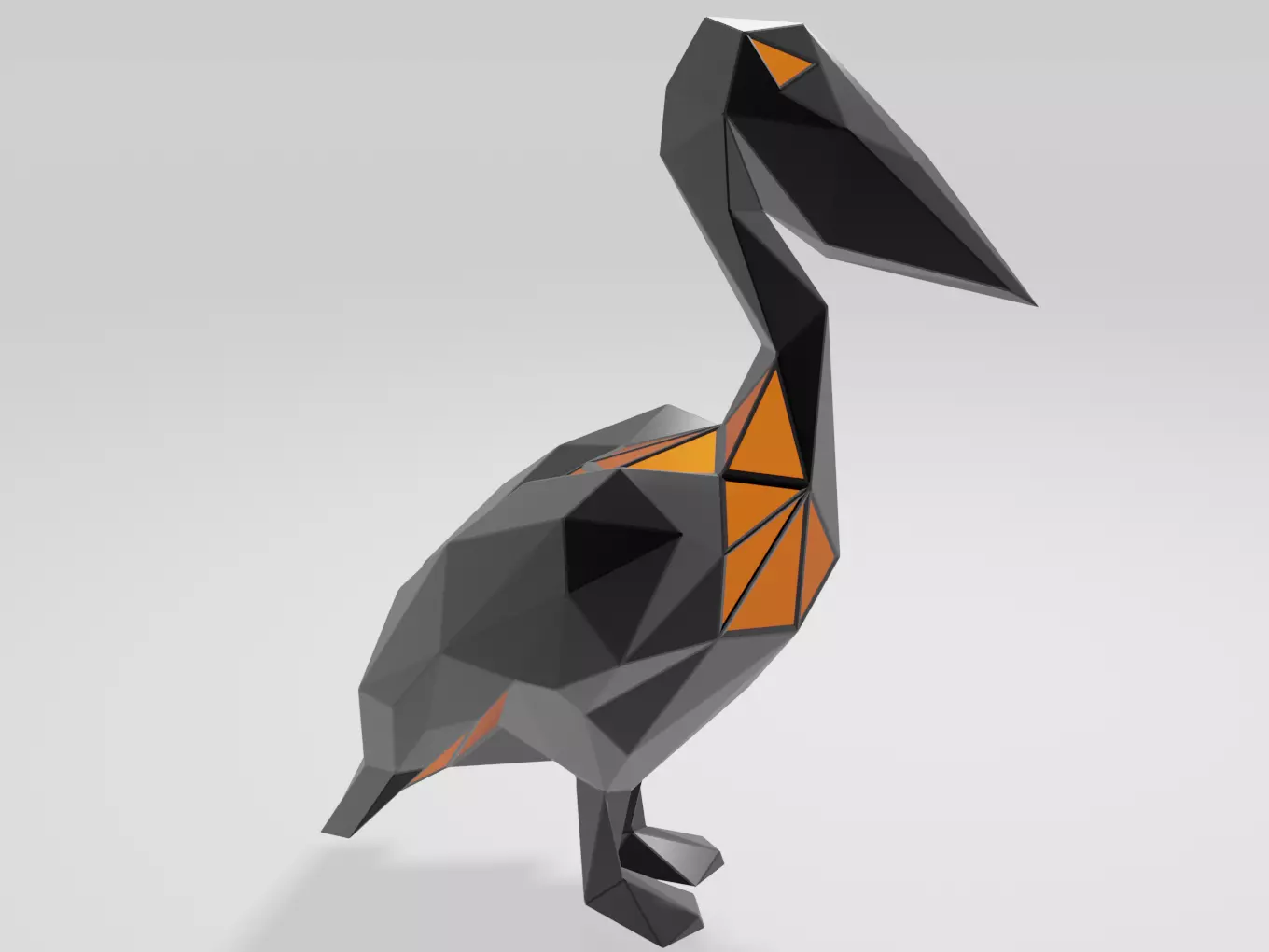 Polygonal Pelican Parametric 3D print model