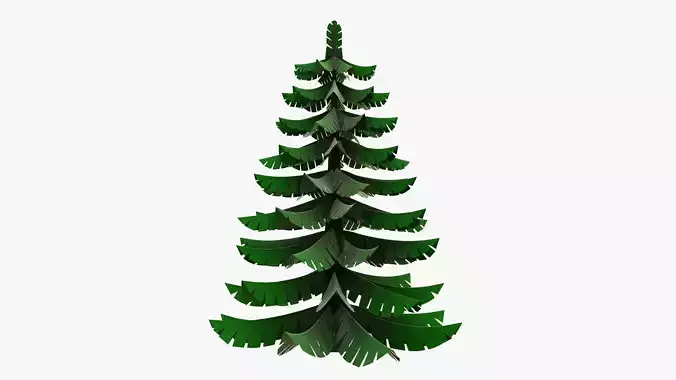 Christmas fir tree stylized 01 3D model