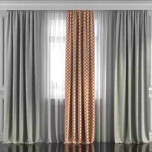 Curtain Set 214 3D model