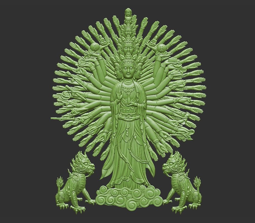 Kwanyin Bodhisattva 3D print model_1