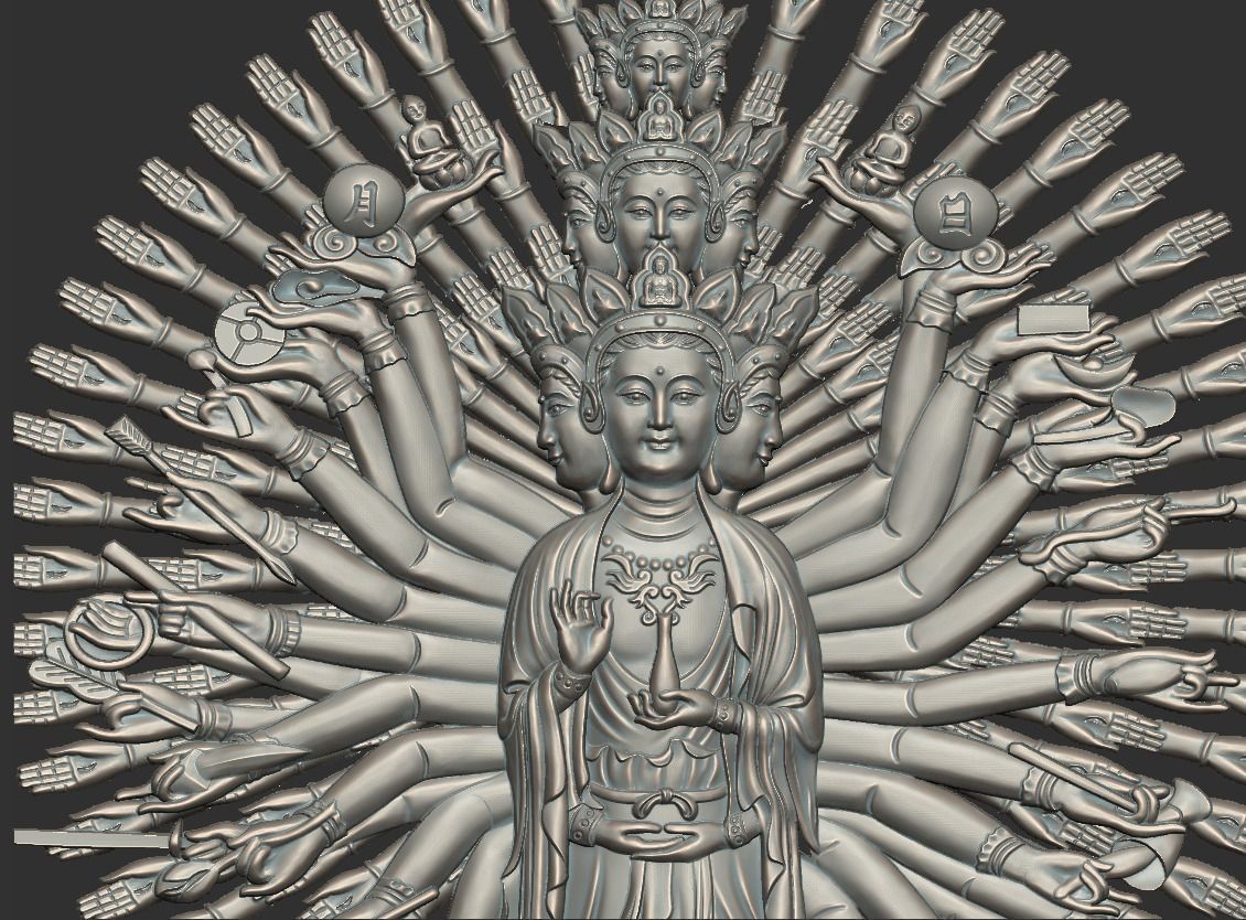 Kwanyin Bodhisattva 3D print model_11