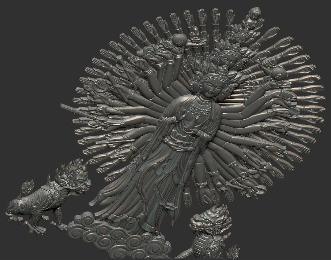 Kwanyin Bodhisattva 3D print model_12