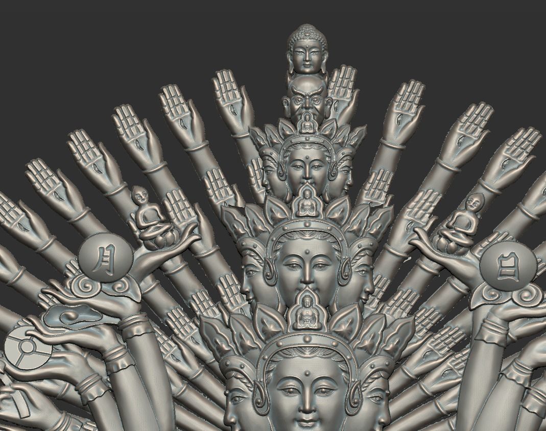 Kwanyin Bodhisattva 3D print model_10