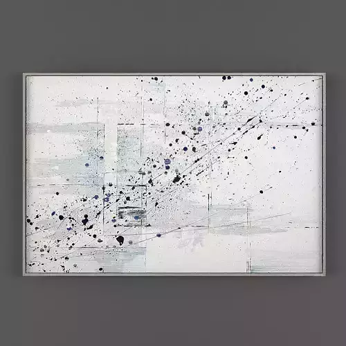 Art155 abstract painting with splatters