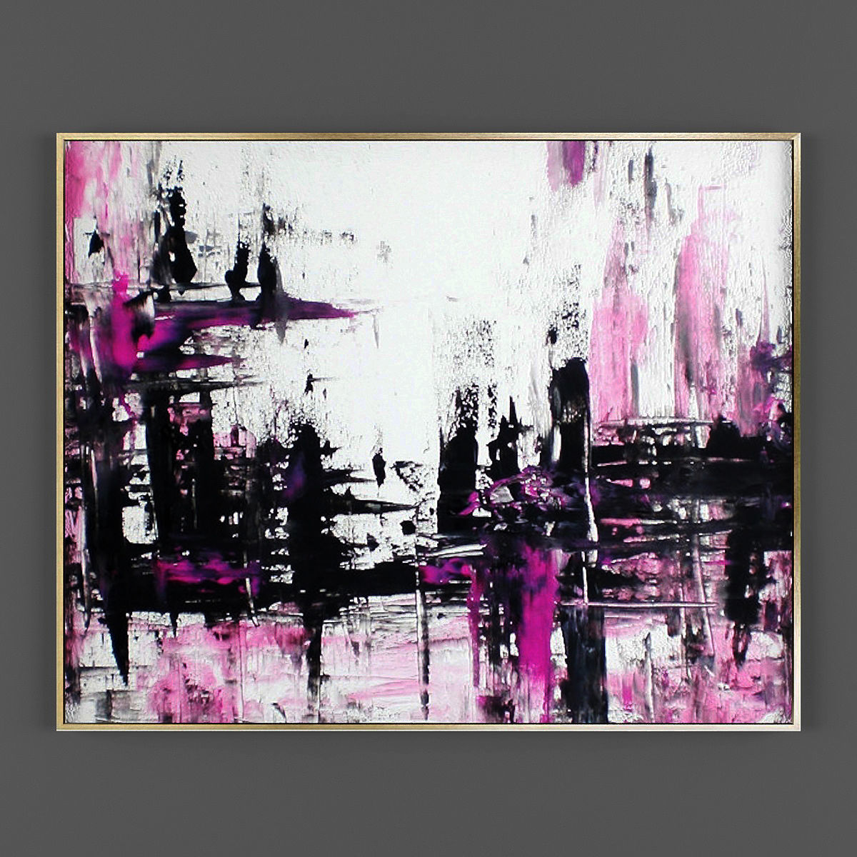 Art155 abstract painting with splatters Low-poly 3D model_1