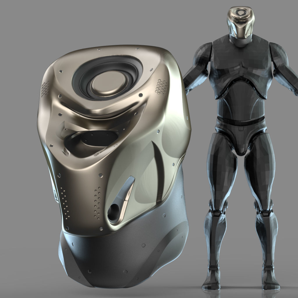 IMM 20 Scifi Helmets KitBash with Uvs - Plus LP HP 3D model_17