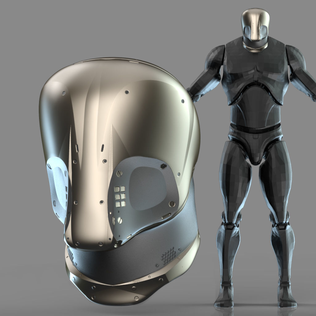 IMM 20 Scifi Helmets KitBash with Uvs - Plus LP HP 3D model_15