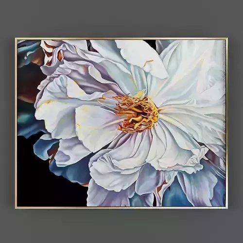 Art157 peony oil painting on canvas
