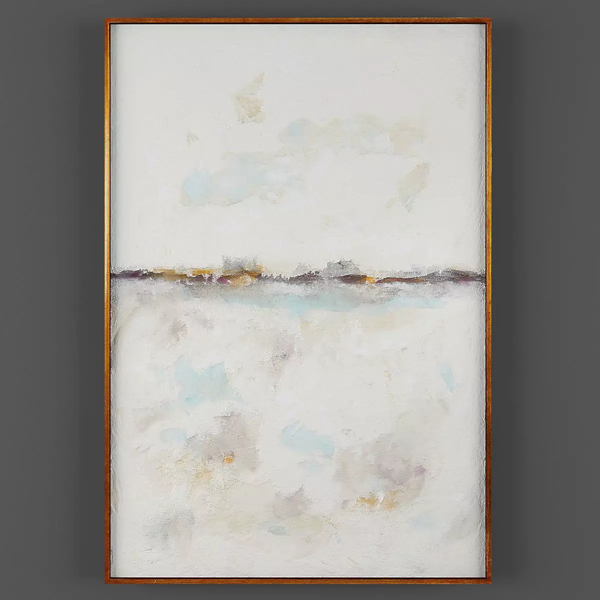 Art159 abstract painting in gold frame Low-poly 3D model_0