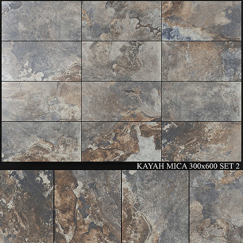 Yurtbay Seramik Kayah Mica 300x600 Set 2 3D model