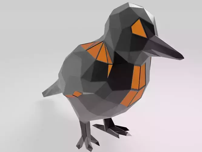 Polygonal Piciformes bird Parametric