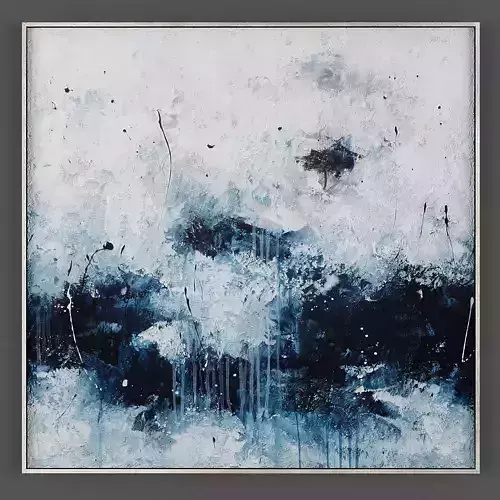 Art164 abstract painting with splatters