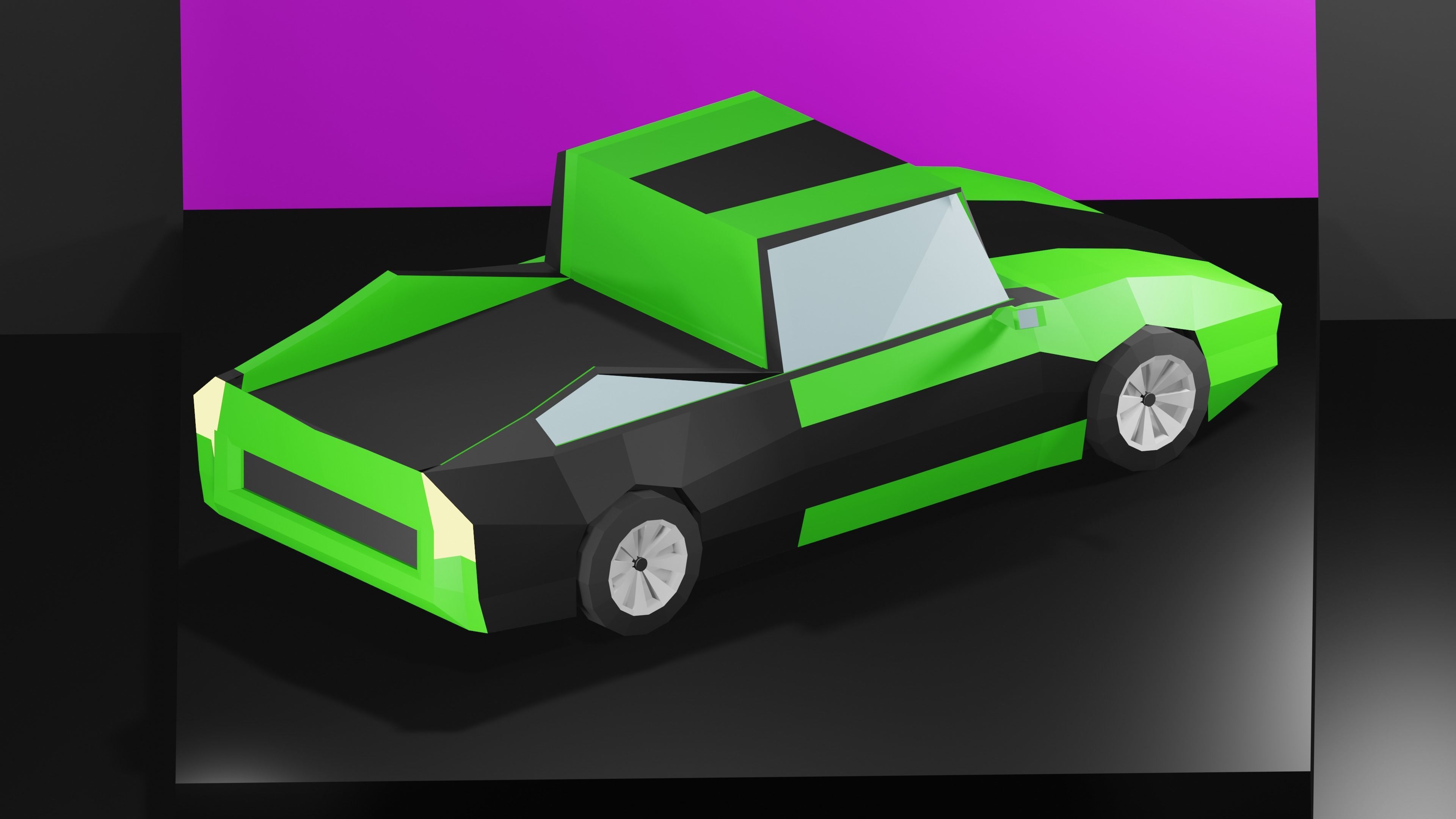 Lowpoly Vehicles - Part 2 - Sport Cars Low-poly 3D model_15