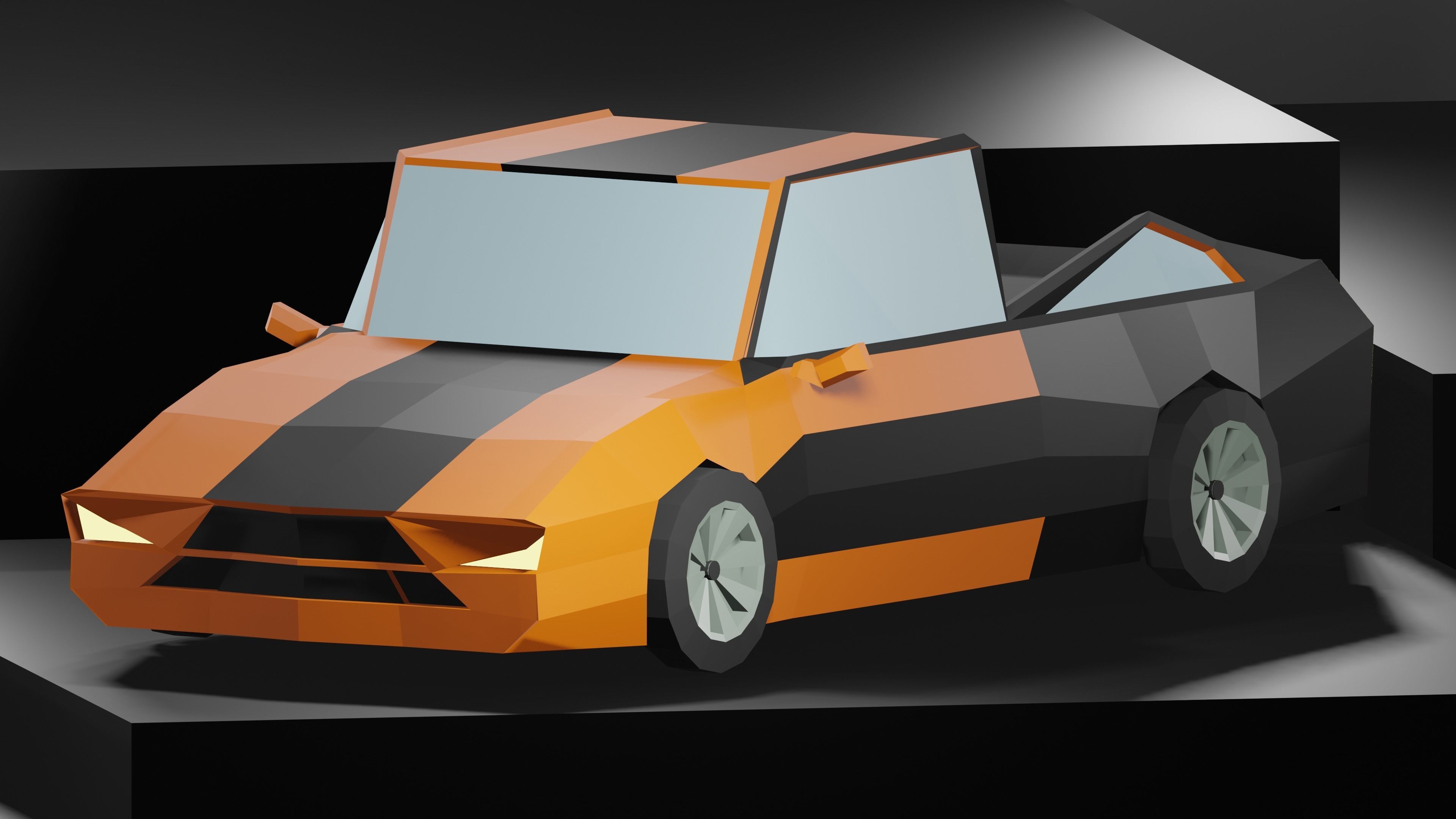 Lowpoly Vehicles - Part 2 - Sport Cars Low-poly 3D model_13