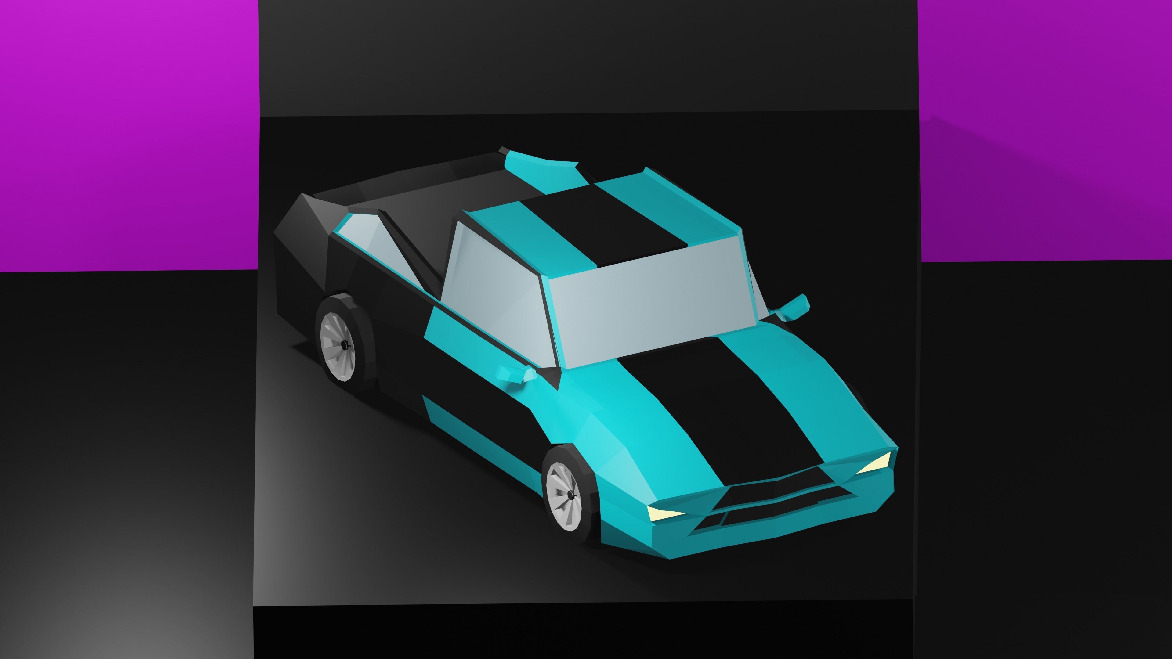 Lowpoly Vehicles - Part 2 - Sport Cars Low-poly 3D model_7