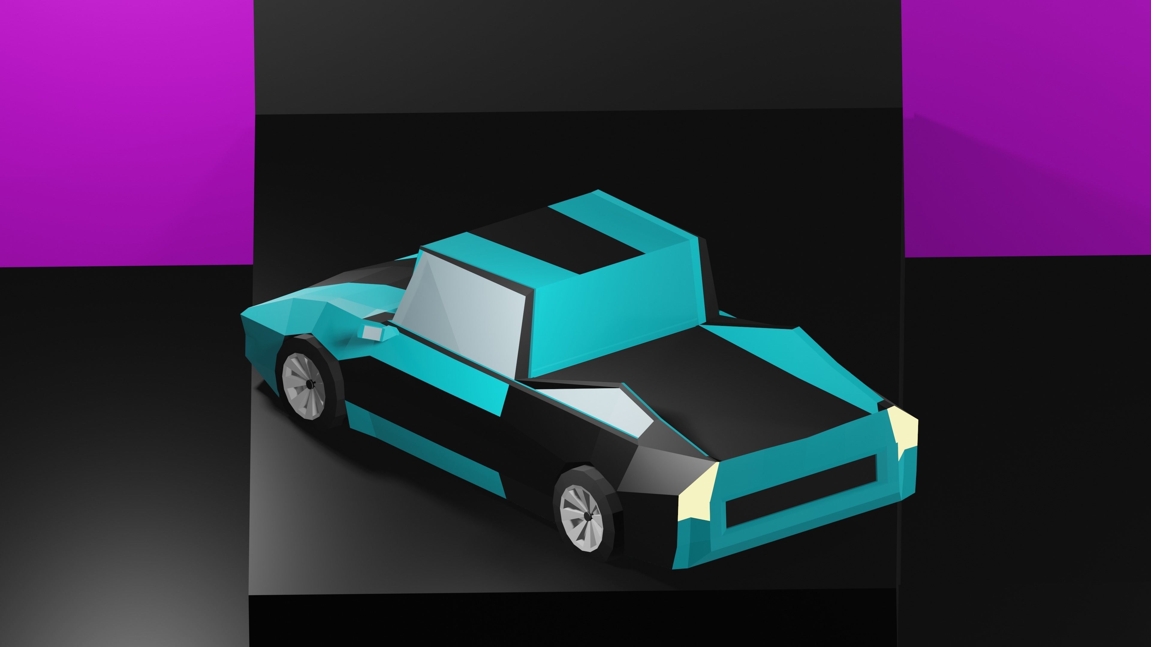 Lowpoly Vehicles - Part 2 - Sport Cars Low-poly 3D model_8