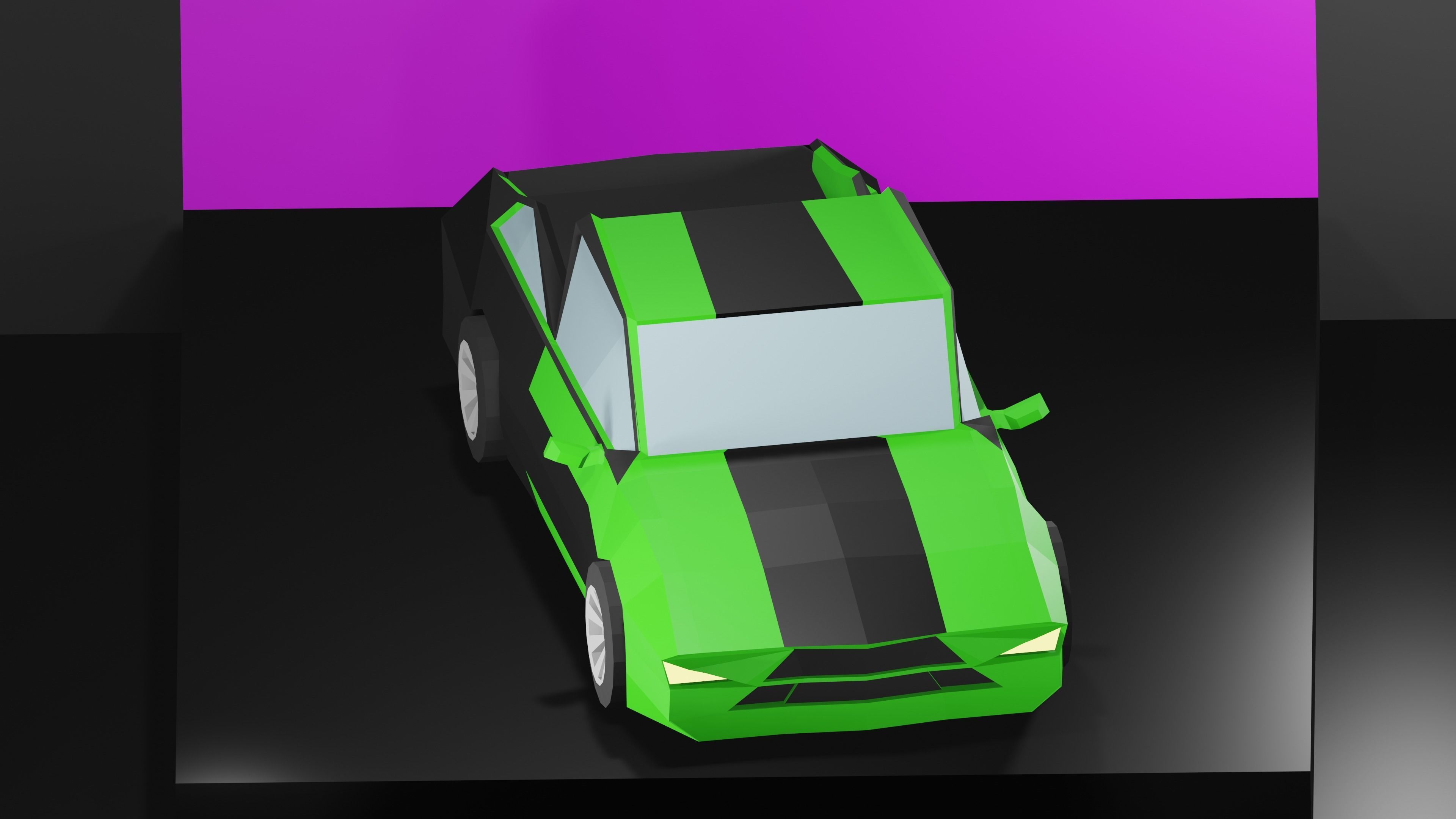 Lowpoly Vehicles - Part 2 - Sport Cars Low-poly 3D model_16