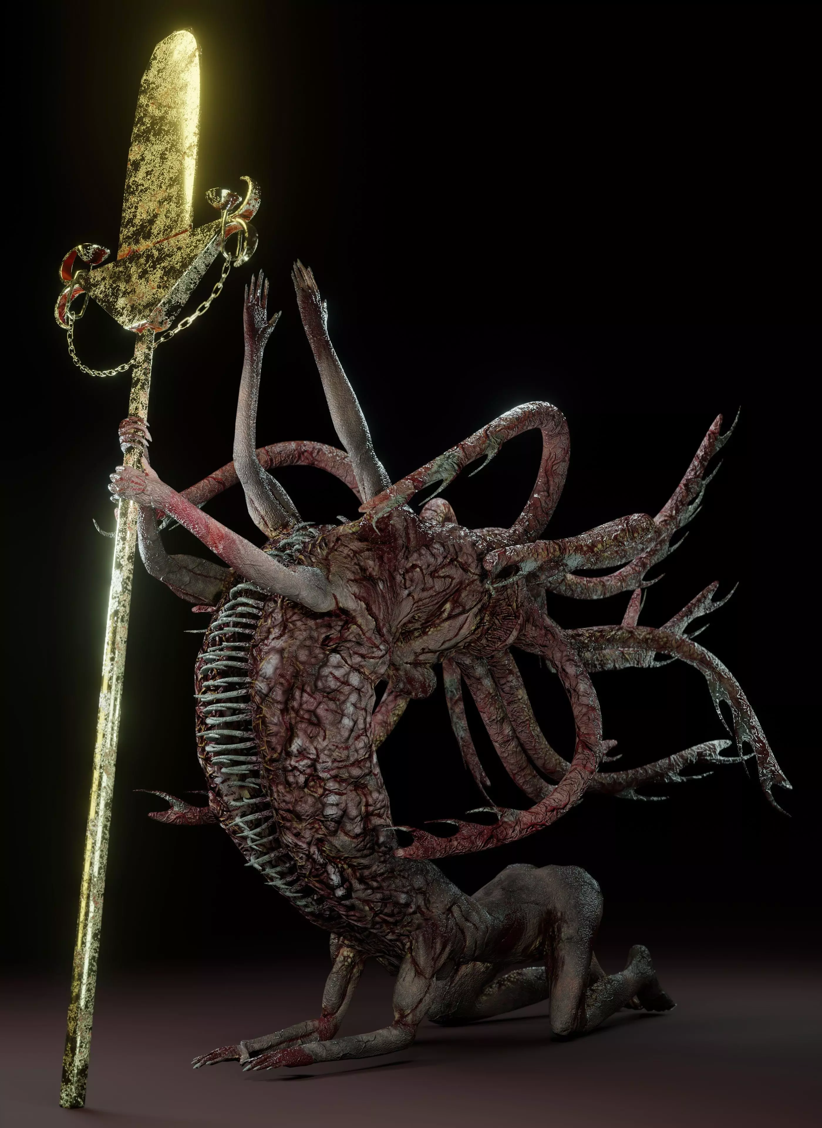 Infectus Femina Demon Low-poly 3D model_0