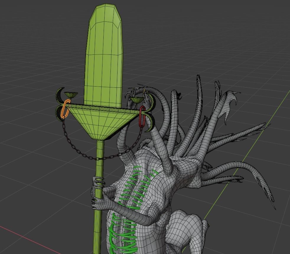 Infectus Femina Demon Low-poly 3D model_6