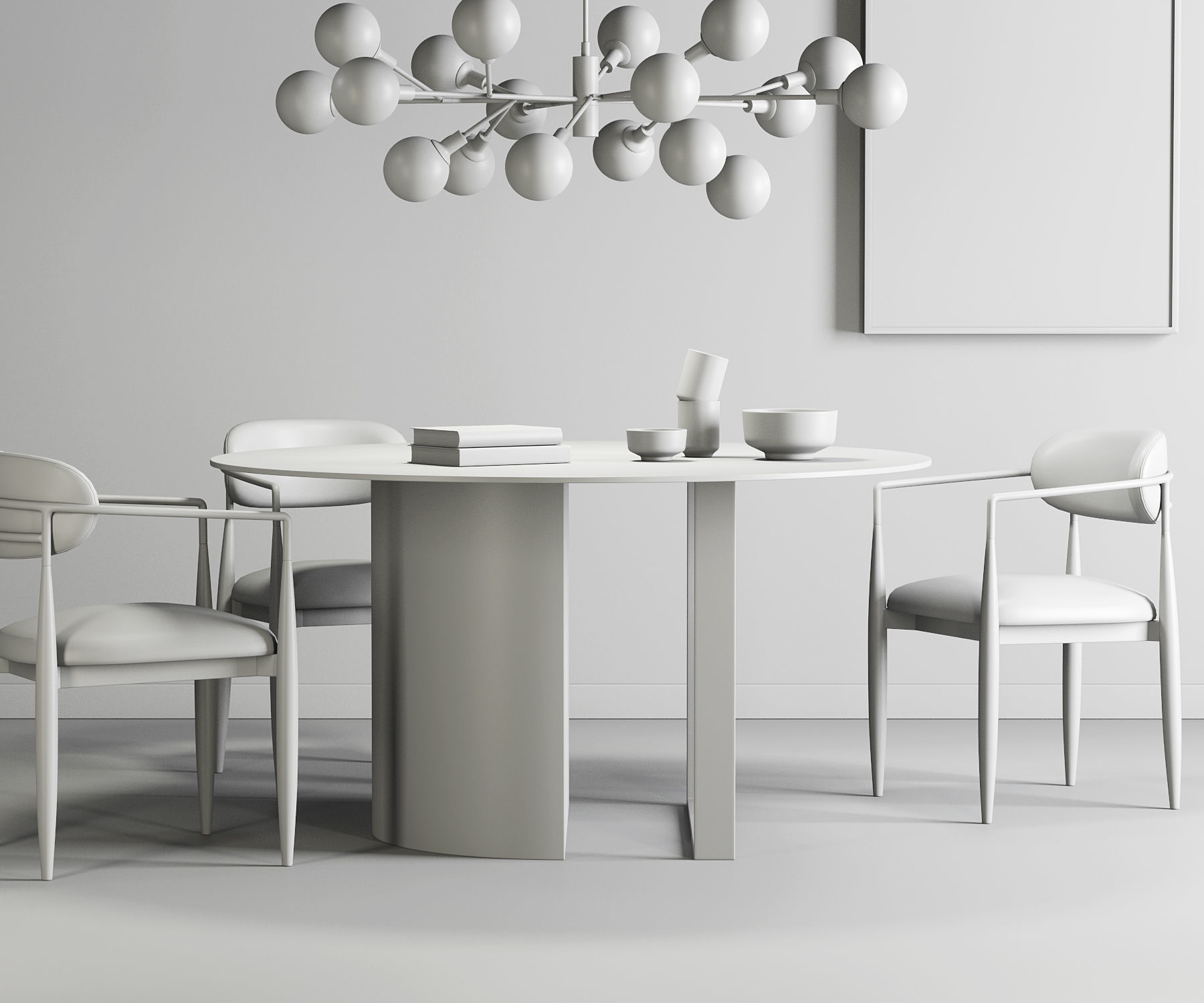 Dining Room Interior  319 3D model_2