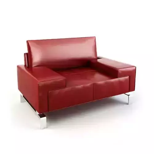 Red leather armchair 92 am112
