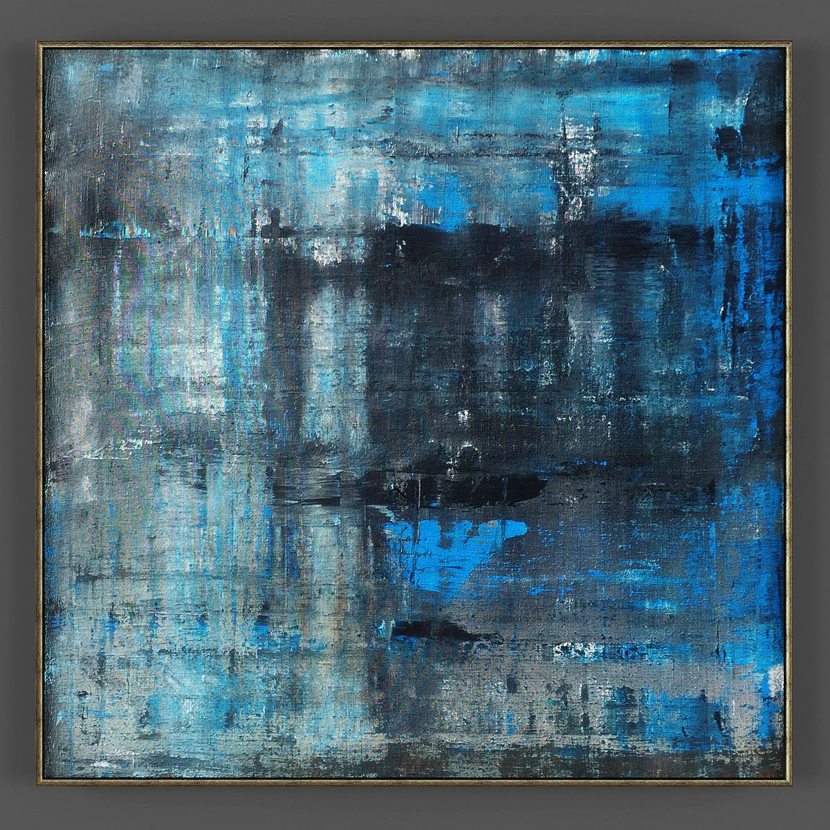 Art197 gold and abstract painting Low-poly 3D model_2