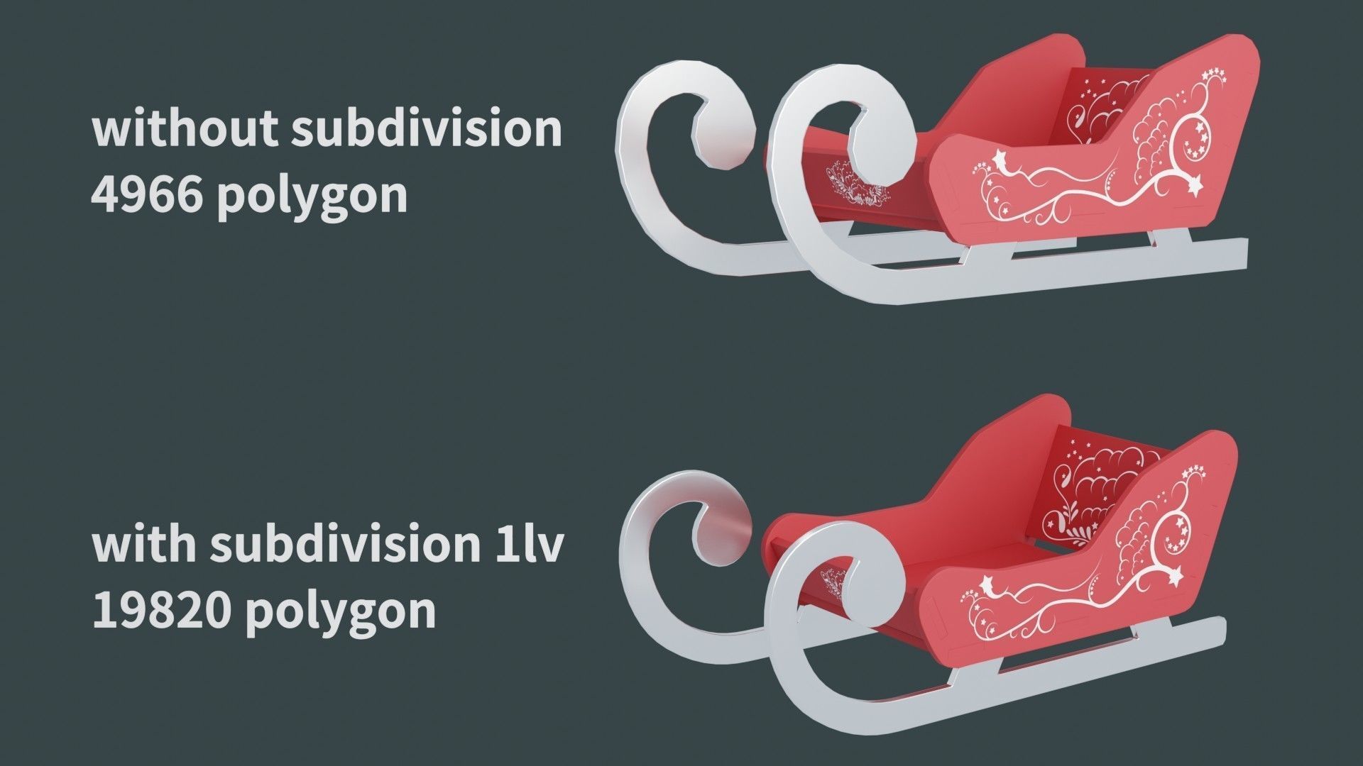 Toy sled 3D model_5